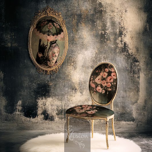 Romantische etherische zalm roze Moody bloemen Tissuepapier