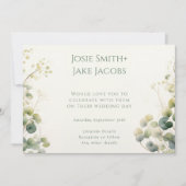 Romantische Eucalyptus bladeren, zilveren dollar b Kaart (Voorkant)