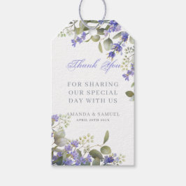 Romantische Eucalyptus & Lavendel Bruiloft  Cadeaulabel