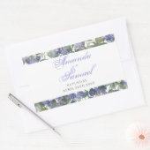 Romantische Eucalyptus & Lavendel Bruiloft Rechthoekige Sticker (Envelop)