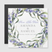 Romantische Eucalyptus & Lavendel Trouwkaart (Voorkant / Achterkant)