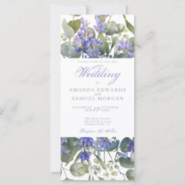 Romantische Eucalyptus & Lavendel Trouwuitnodiging