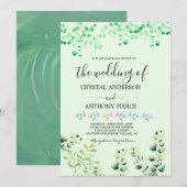 Romantische eucalyptus thema tuin kaart (Voorkant / Achterkant)