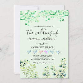 Romantische eucalyptus thema tuin kaart