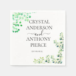 Romantische eucalyptus thema tuin servet