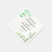 Romantische eucalyptus thema tuin servet (Hoek)