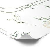 Romantische eucalyptus tuin bruiloft zitgrafiek poster (Hoek)