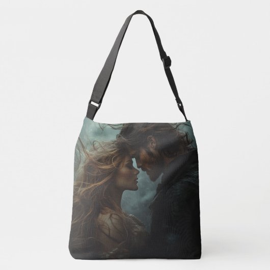 Romantische Fantasy liefhebbers in Storm Crossbody Tas (Achterkant)