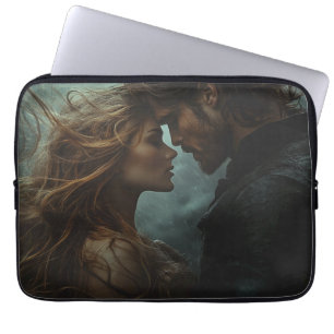 Romantische Fantasy liefhebbers in Storm Laptop Sleeve