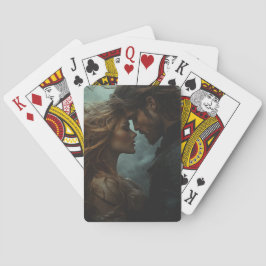 Romantische Fantasy liefhebbers in Storm Pokerkaarten