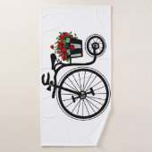 Romantische fiets badhanddoek (Badhanddoek)