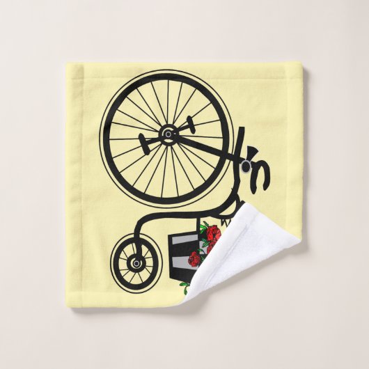 Romantische fiets badhanddoek set bad handdoek (Wasdoekje)