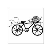Romantische Fiets Bloem Scrapbooking Rubberstempel (Afrduk)