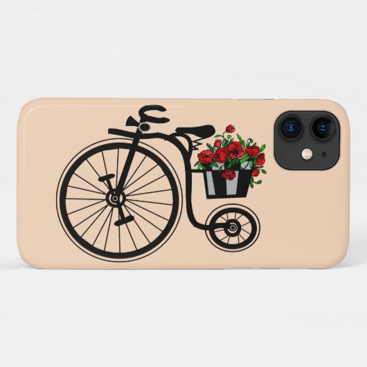 Romantische fiets iPhone Case (Achterkant (horizontaal))