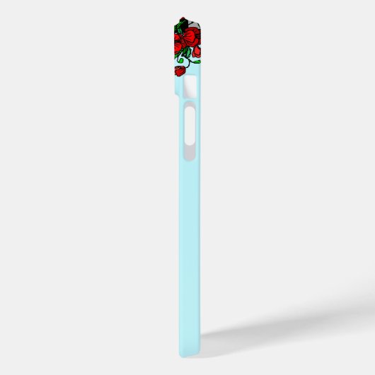 Romantische fiets met bloemen iPhone Case Gift (Achterkant / Links)