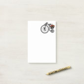 Romantische fiets Post-it® notes (Op bureau)