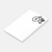 Romantische fiets Post-it® notes (Schuin)