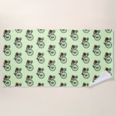 Romantische fiets strand handdoek (Voorkant)