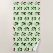 Romantische fiets strand handdoek (Voorkant)