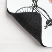 Romantische fietsbloemen en -vogels muismat (Hoek)