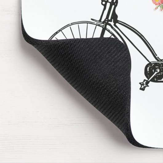 Romantische  fietsbloemen en -vogels muismat (Hoek)