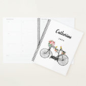 Romantische  fietsbloemen en -vogels planner (Display)