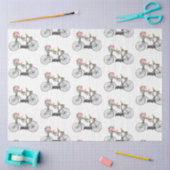 Romantische  fietsbloemen en -vogels tissuepapier (Craft)