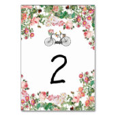 Romantische fietsenbloemen en vogelweddenschappen kaart (Achterkant)