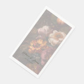 Romantische Fijne Kunst Bloem Schilderij Bruiloft Servet (Hoek)