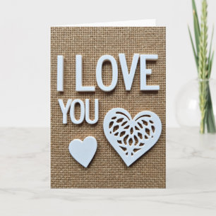 Romantische Filigree I Love You Kaart