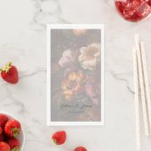 Romantische Fine Art Bloem Schilderij Bruiloft Servet (Insitu)