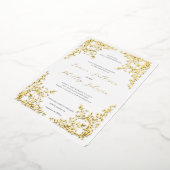 Romantische Fine Art Bruiloft Frans Lijst Folie Uitnodiging (Gedraaid)