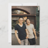 Romantische Fire Escape Grooms Save The Date (Achterkant)