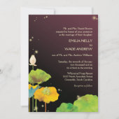 Romantische Firefly Night Frog Wedding Kaart (Voorkant)