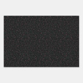 Romantische fleuri elegante zwarte en pastelroze,  inpakpapier vel (Voorkant)