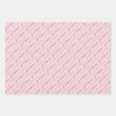 Romantische flora en pastel roze inpakpapier vel (Voorkant 3)