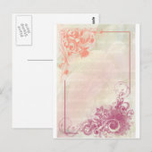 Romantische floraal briefkaart (Voorkant / Achterkant)