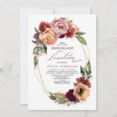 Romantische Floral Aardse Herfst Bruidsmeisjes Lun Kaart (Voorkant)