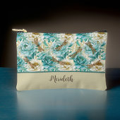 Romantische Floral Aqua Rozen Dragonflies Monogram Etui
