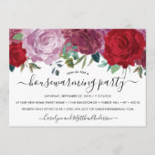 Romantische Floral Blooms Housewarming Party Kaart (Voorkant)