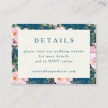  Romantische Floral Blue Wedding QR