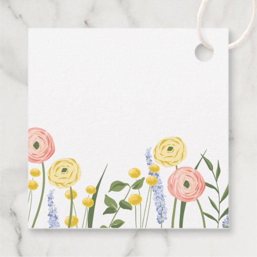 Romantische Floral Elegance Baby shower Gift Label (Achterkant)