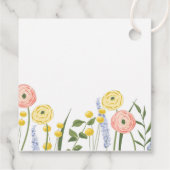 Romantische Floral Elegance Vrijgezellenfeest Gift Bedankjes Labels (Achterkant)