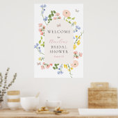 Romantische Floral Elegance Vrijgezellenfeest Welk Poster (Keuken)
