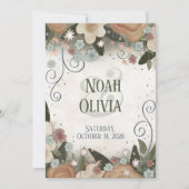 Romantische Floral Elegante Moderne Inspirivity Br Save The Date (Voorkant)