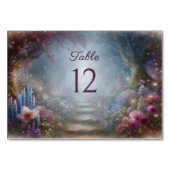 Romantische Floral Enchanted Forest bruiloft Kaart (Achterkant)