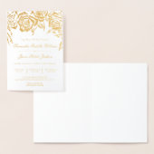 Romantische Floral Gold Roos bruiloft uitnodiging (Display)