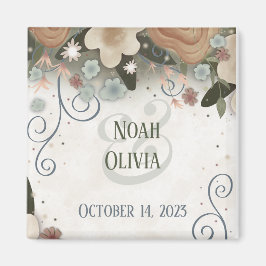 Romantische Floral Inspirivity Gepersonaliseerde b Magneet