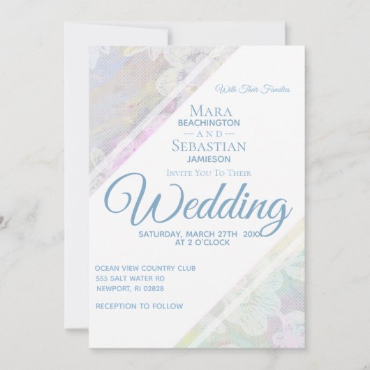 *~* Romantische Floral Lace Vintage bruiloft Kaart (Voorkant)