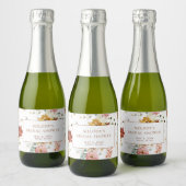 Romantische Floral Mini Champagne flesetiketten Sparkling Wijnetiket (Flessen)